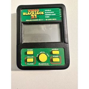 Vintage Radica Video Blackjack 21 Handheld Electronic Game‎ Model 450 Tested